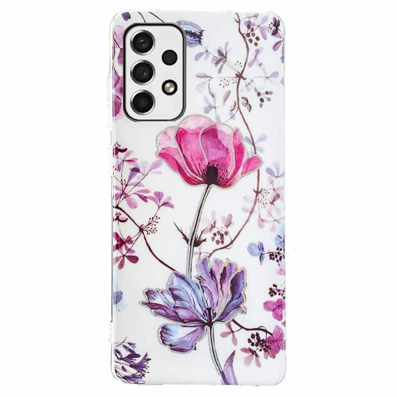 For Samsung Galaxy A53 5G Electroplating Pattern TPU Phone Case(Lotus)