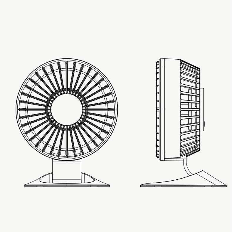 F2 Student USB Quiet Office Desktop Mini Fan, Colour: White Without Battery