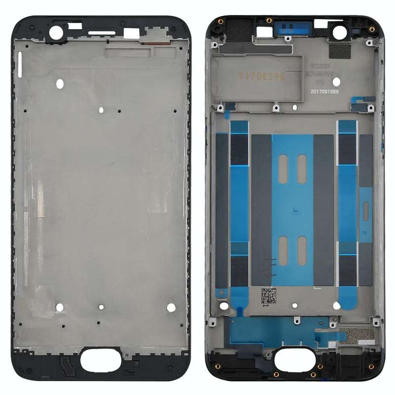 For OPPO A57 Front Housing LCD Frame Bezel Plate  (Black)