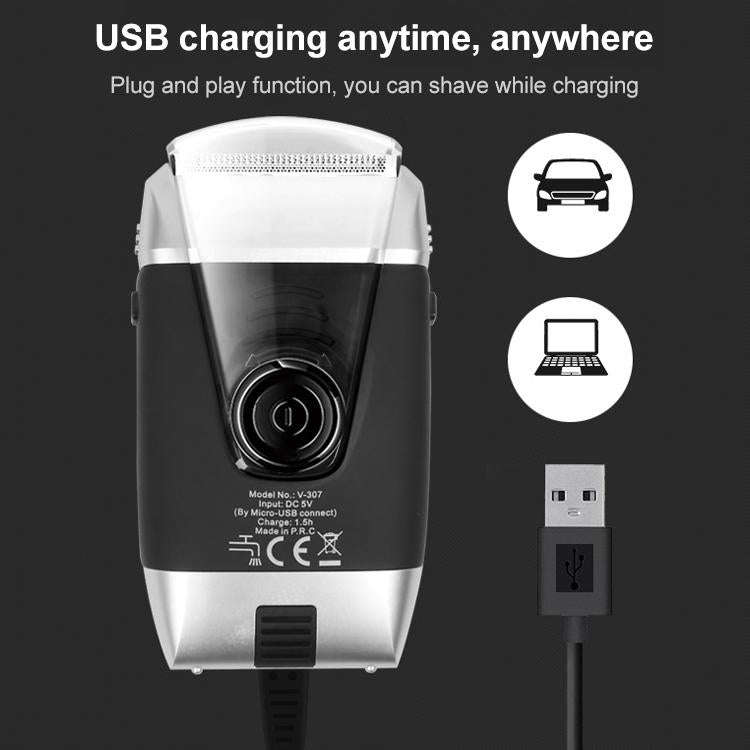 VGR V-307 5W USB Intelligent Electric Shaver