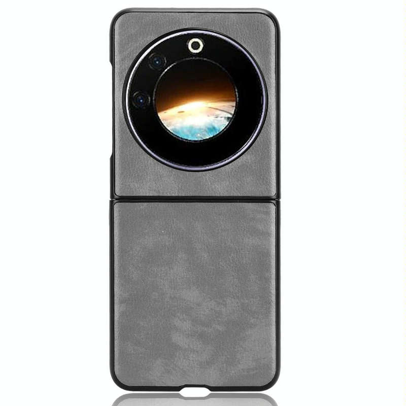 For Tecno Phantom V Flip Litchi Texture Back Cover Phone Case(Grey)