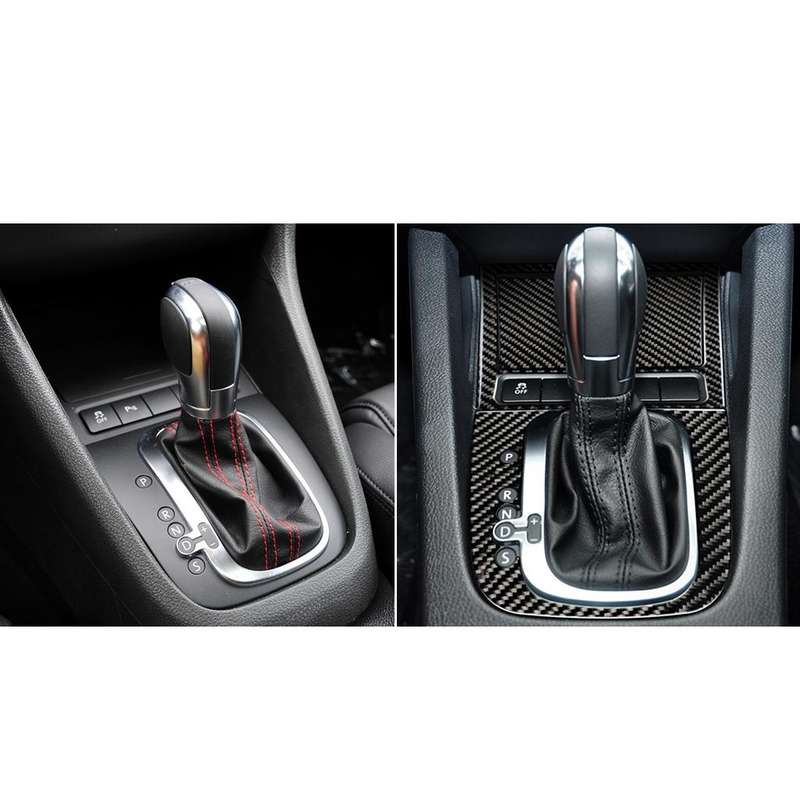 Carbon Fiber Car Ashtray Frame Decorative Sticker for Volkswagen Golf 6 2008-2012