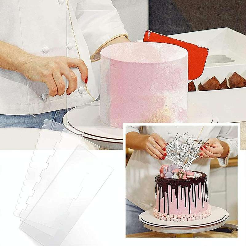 6 In 1 Clear Acrylic Cake Scraper Smoothing Tool Set