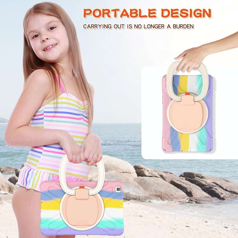 For Samsung Galaxy Tab A 8.0 (2019) T290 / T295 Silicone + PC Protective Case with Holder & Shoul...