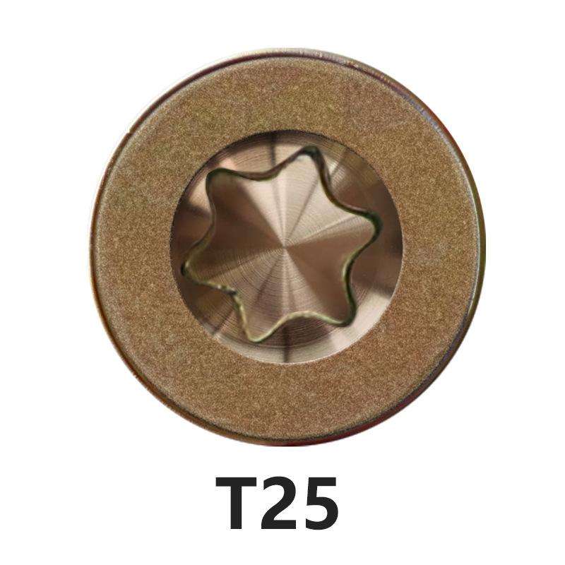RUITOOL T25 100pcs Woodworking Screws Torx Self Tapping Screws 4.5 x 60mm