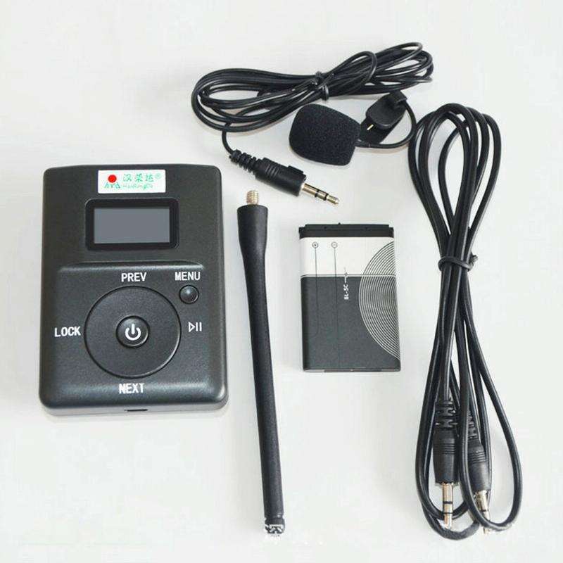 HRD-831 Portable FM Transmitter Receiver, Support TF Card (Black)