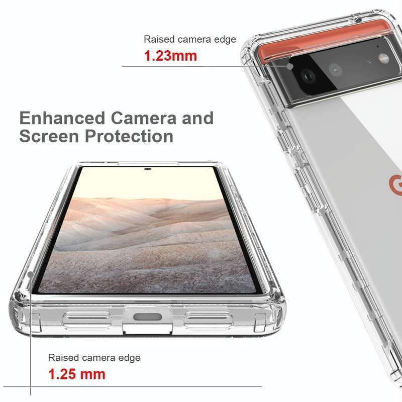 For Google Pixel 6 High Transparency Two-color Gradient PC + TPU Phone Protective Case(Blue)