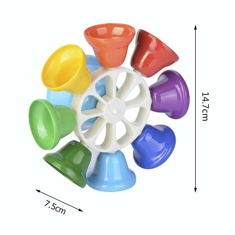 Orff Instrument Eight-tone Bell Percussion Musical Toy for Children, Size:14.7 x 14.7 x 5.8cm(Col...