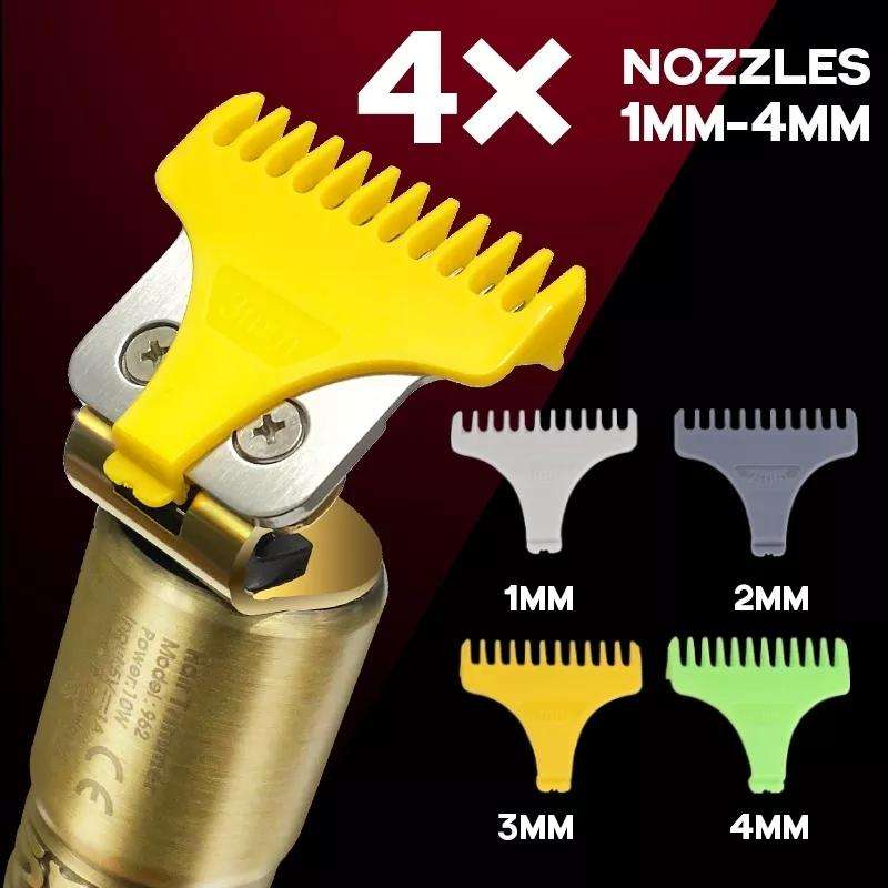 Men Bald Haircut 2 In 1 Electric Hair Clipper Waterproof Set(Gold)