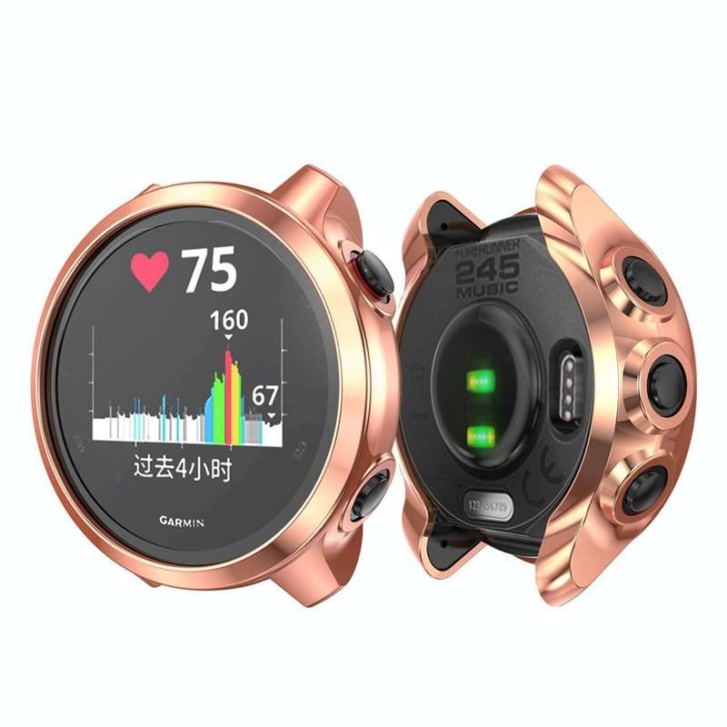 For Garmin Forerunner 245 TPU Electroplated Watch Case(Rose Gold)