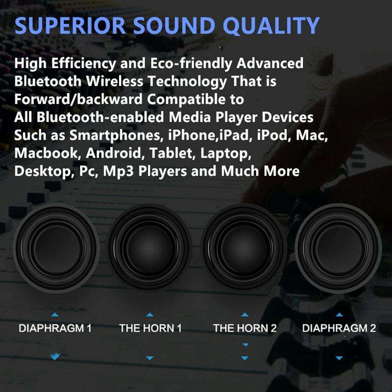 Newrixing NR-5017 LED Bluetooth Portable Speaker TWS Connection Loudspeaker Sound System 10W Ster...