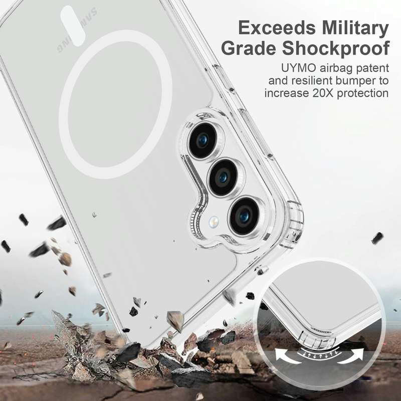 For Samsung Galaxy S23 FE 5G MagSafe Clear Acrylic PC Hybrid TPU Phone Case(Transparent)