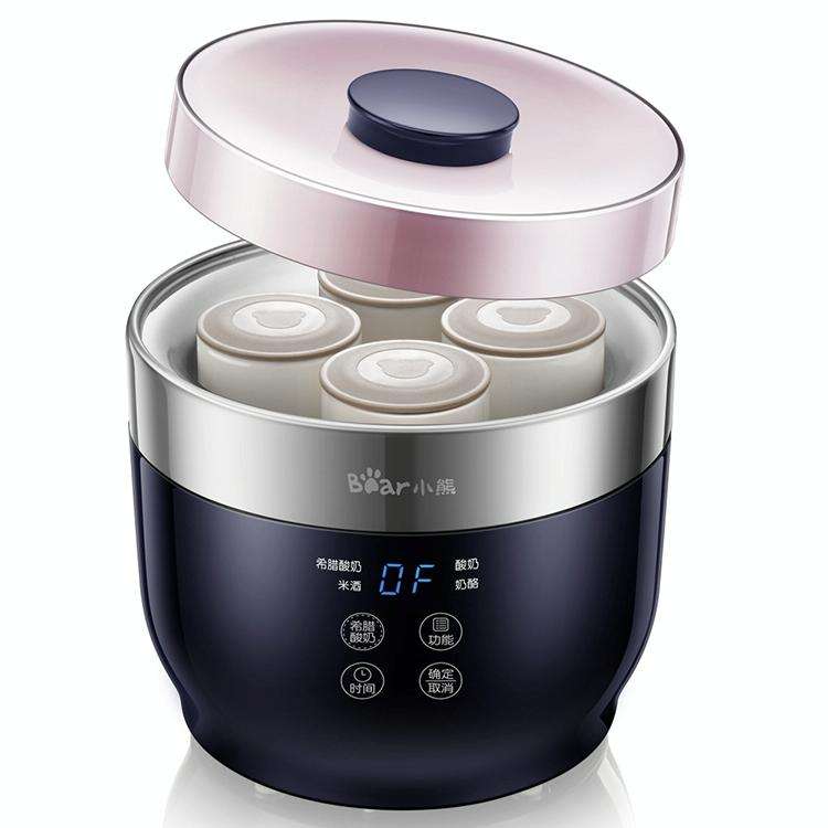 Bear SNJ-C10T1 Fully Automatic Ceramic Yogurt Cup Rice Wine Cheese Machine Yogurt Machine, Glass ...