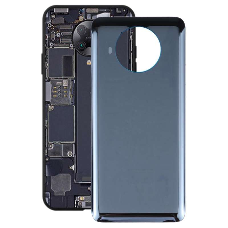 Glass Battery Back Cover for Xiaomi Redmi Note 9 Pro 5G/Mi 10T Lite 5G(Black)