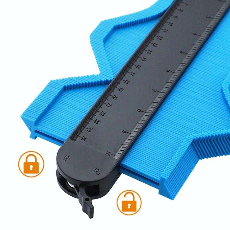 10 Inch Self-locking Contour Gauge Encryption Widens Arc Measuring Ruler(Blue)