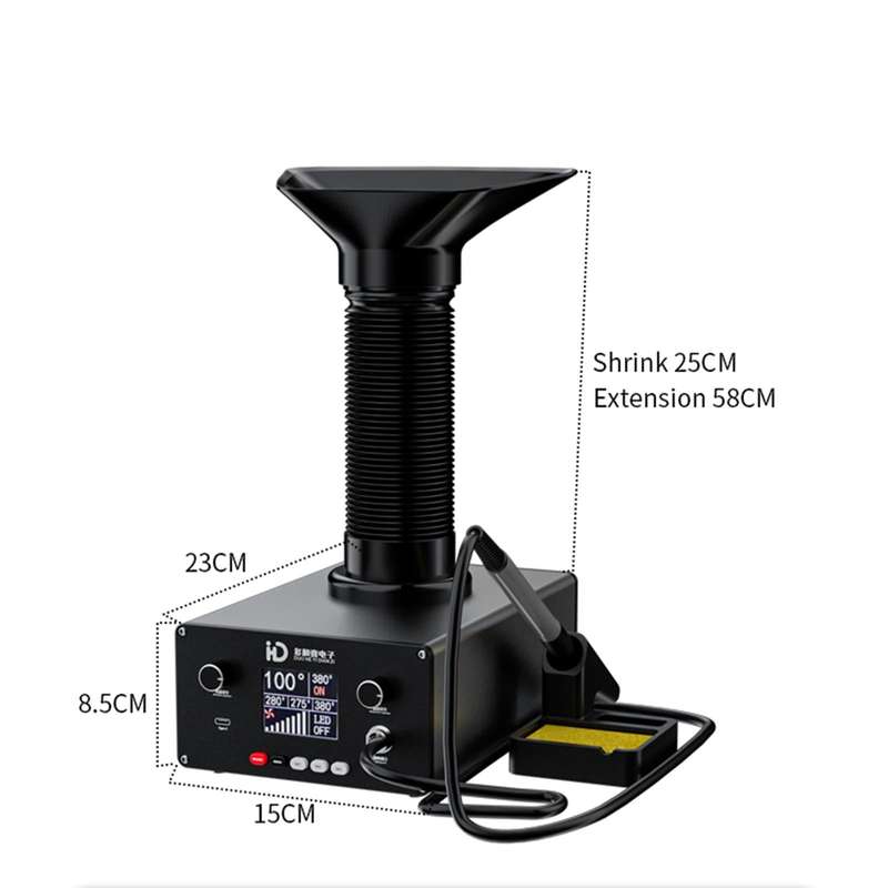 TBK D-201 2 in 1 Intelligent Constant Temperature Soldering Iron With Solder Smoking Absorber Too...