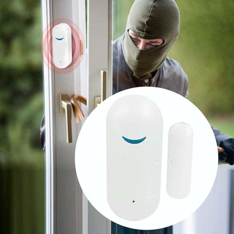 Tuya WiFi Door Magnetic Sensor Remote Intelligent Linkage Doors Windows Switch Anti-alarm APP Rem...