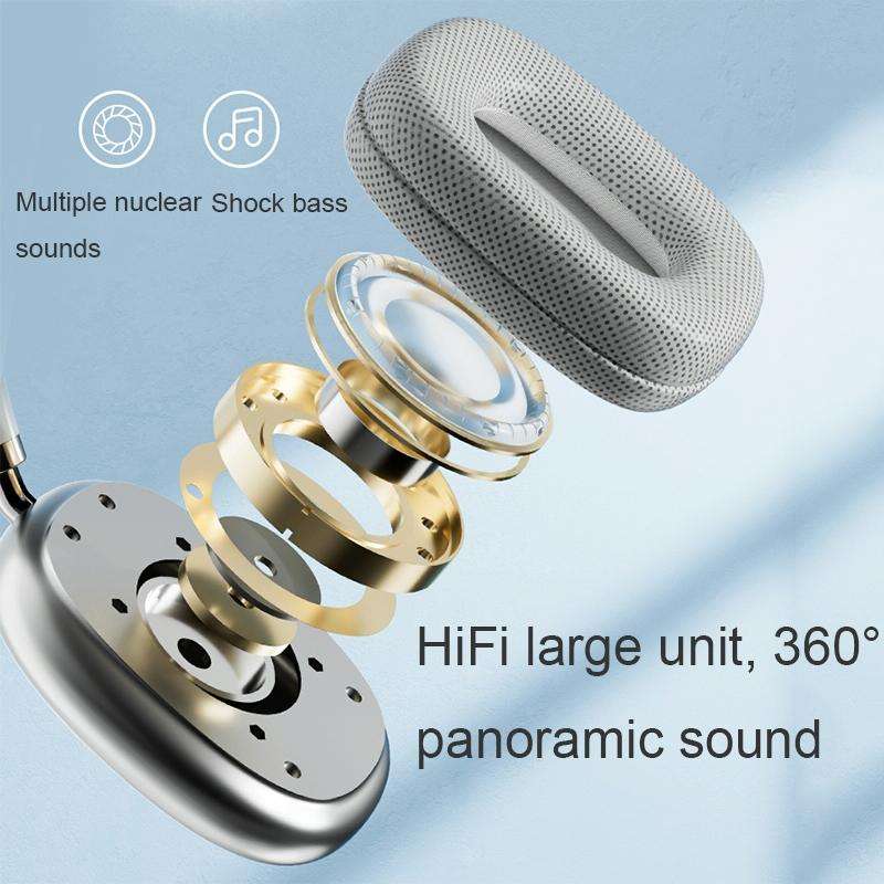 P9 Pro Max HiFi Sound Effect Noise Reduction Wireless Bluetooth Headset(Black)