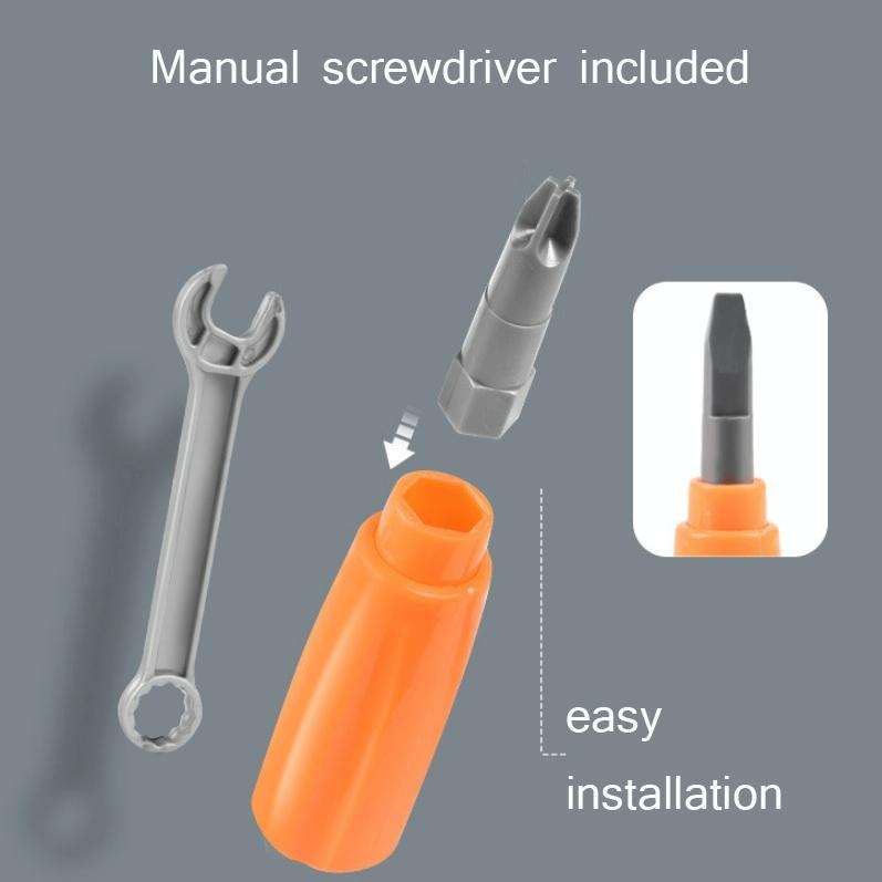 Children Screw-Tightening Electric Drill Toy Manual Assembly Toolbox, Style: 3D + Manual Drill (1...