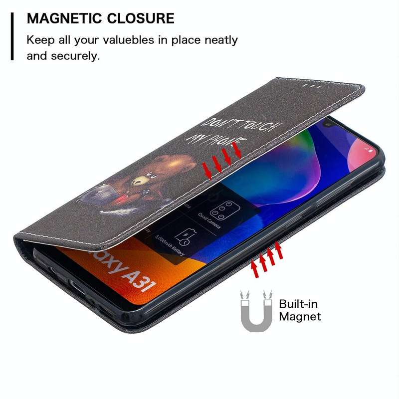 For Samsung Galaxy A31 Colored Drawing Pattern Invisible Magnetic Horizontal Flip PU Leather Case...