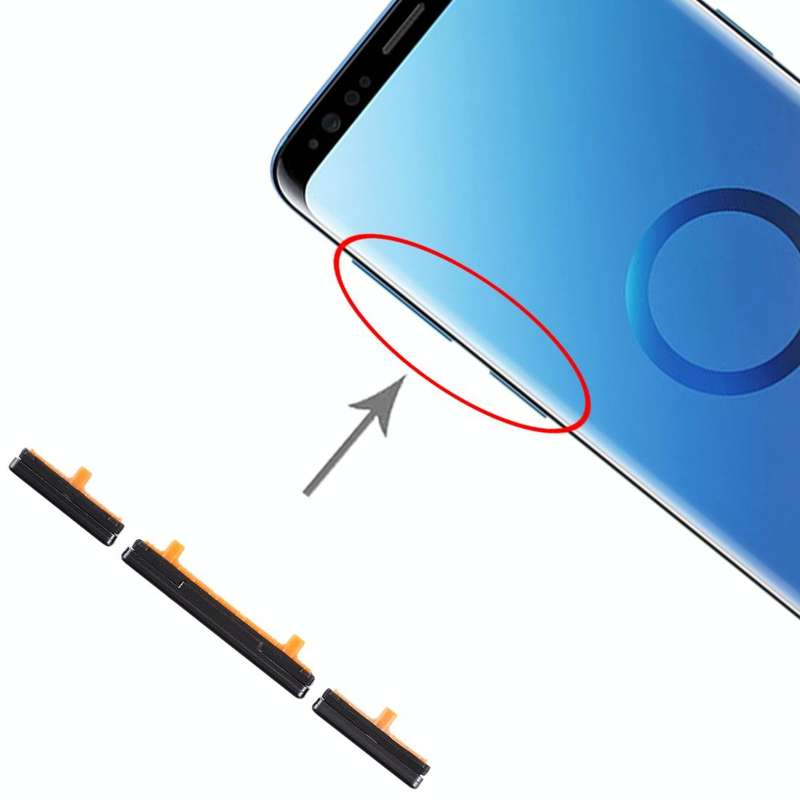 For Galaxy S9 / Galaxy S9+ 10 Set Side Keys(Black)