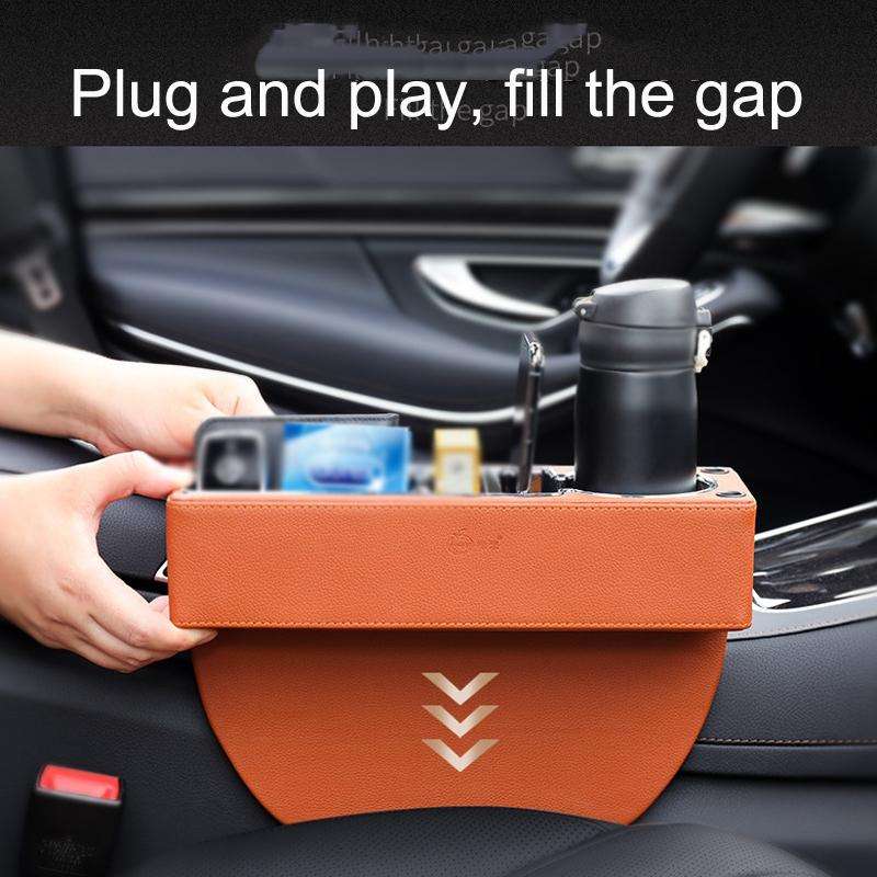 SUSISUN SNH010 Car Seat Gap Storage Box, Style:Positive Drive USB Charging(Black)
