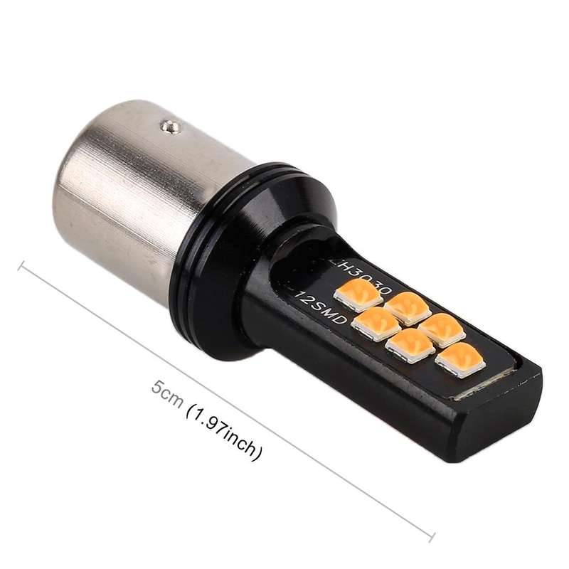 2 PCS 1156 DC9-16V / 3.5W Car Auto Turn Lights 12LEDs SMD-ZH3030 Lamps, with Constant Current(Yel...