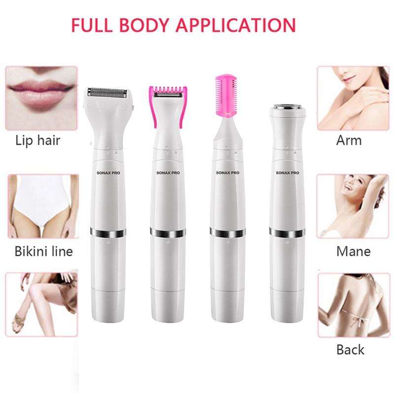 SONAX PRO SN-8933 4 In 1 Electric Women Shaver Multi-Function USB Charge Scraping Knife Hair Remo...