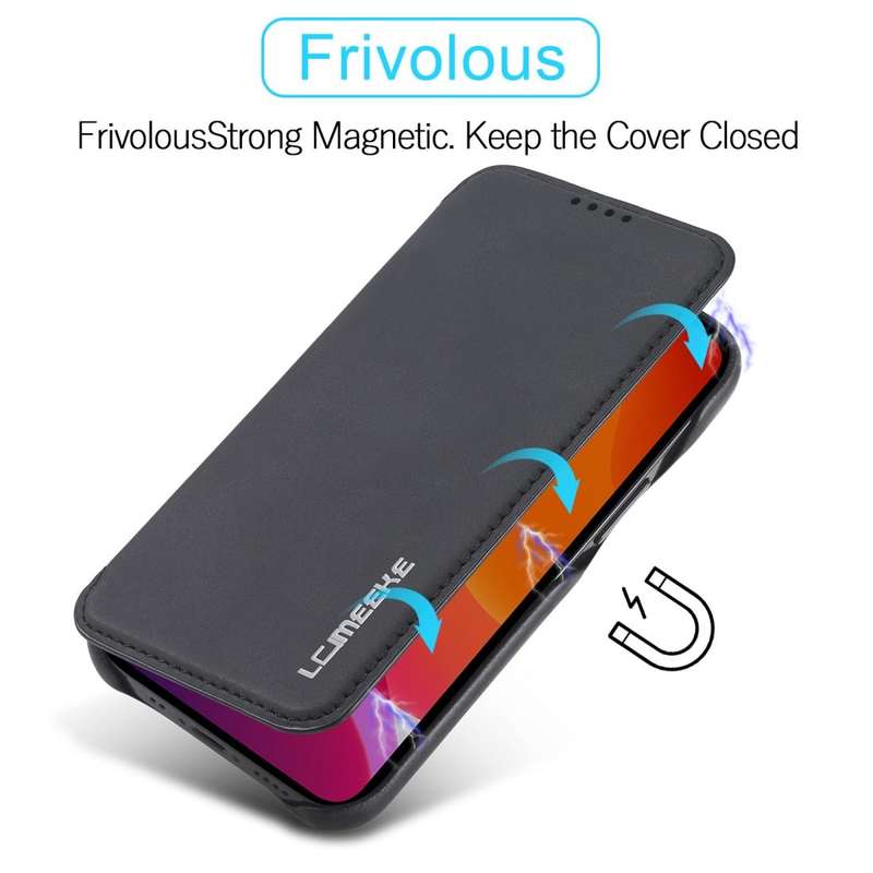 For iPhone 12 mini LC.IMEEKE Hon Ancient Series Horizontal Flip Leather Case with Holder & Card S...