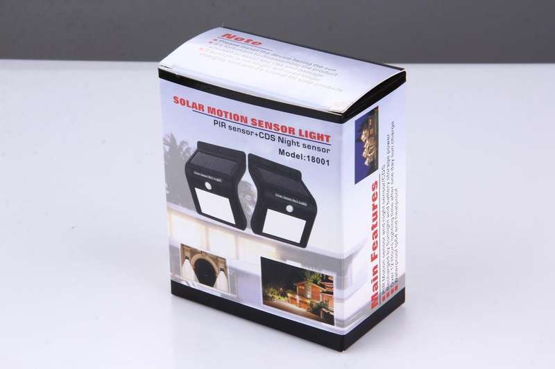 IP65 Waterproof White Light, 8 LEDs Solar Motion Sensor Wall Light with Solar Panel