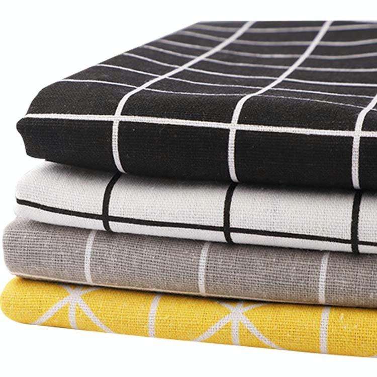 Square Checkered Tablecloth Furniture Table Dust-proof Decoration Cloth, Size:90x90cm(Black)