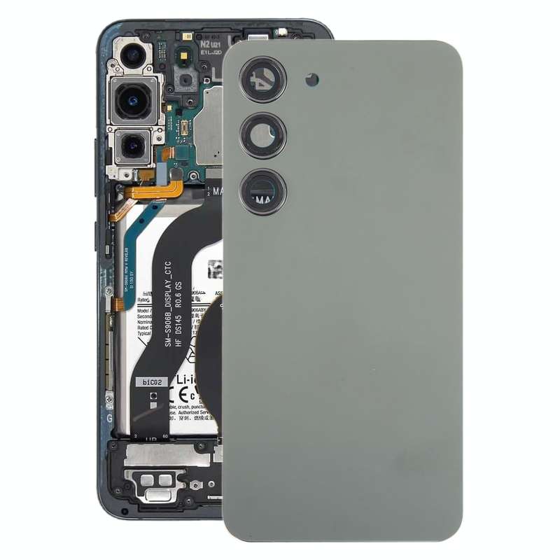 For Samsung Galaxy S23 SM-S911B OEM Glass Battery Back Cover with Camera Lens Cover(Green)