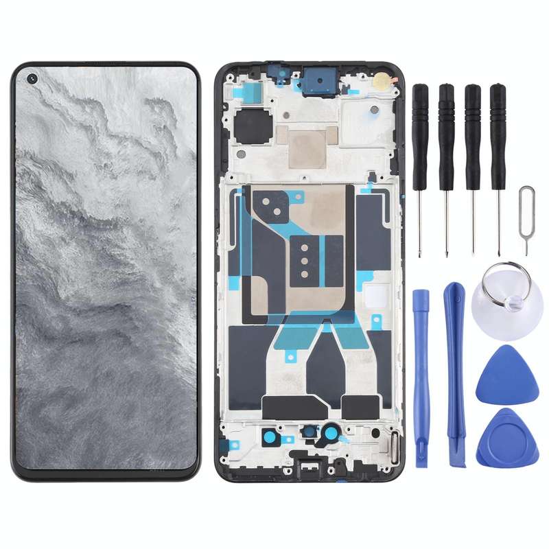 For Realme GT Neo2T Original AMOLED LCD Screen Digitizer Full Assembly with Frame