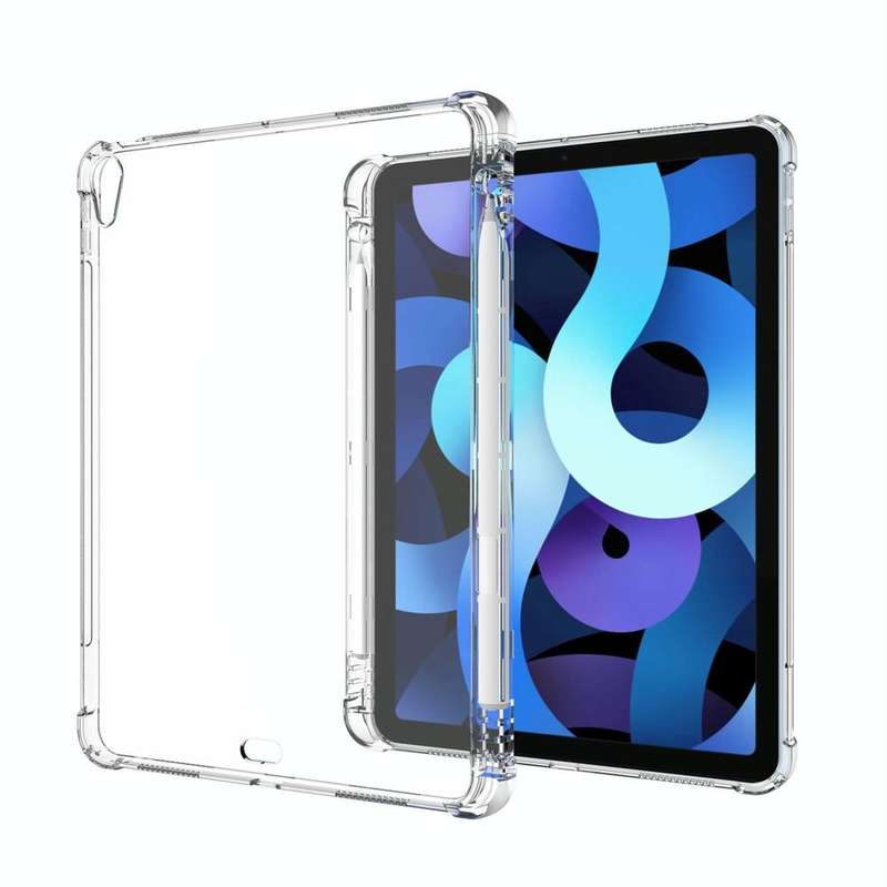 For iPad Air 2022 / 2020 10.9 Transparent All-inclusive TPU Silicone Anti-drop Protective Case wi...