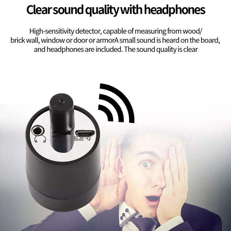 Powerful Audio Wiretap Listen Device Fold Ear Amplifier Wall Door Eavesdropping Surveillance with...