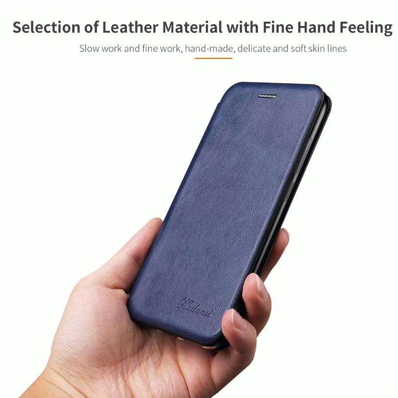 For iPhone 11 Integrated Electricity Pressing Retro Texture Magnetic TPU+PU Leather Case with Car...