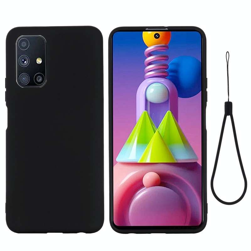 For Samsung Galaxy M51 (Indian Version) Pure Color Liquid Silicone Shockproof Full Coverage Case(...