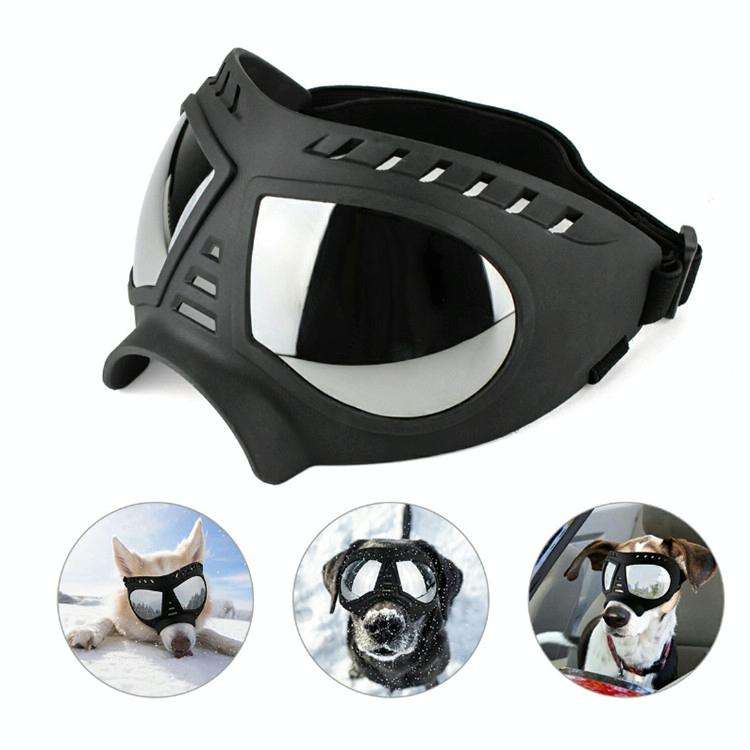Pet Mask Glasses Waterproof And Snowproof Soft Frame Goggles Dog Supplies Sunglasses(Black)