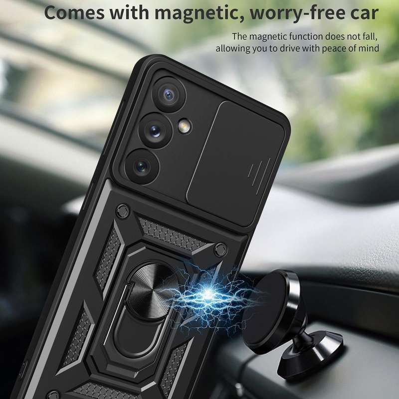 For Samsung Galaxy A54 5G Sliding Camera Cover Design TPU+PC Phone Case(Black)