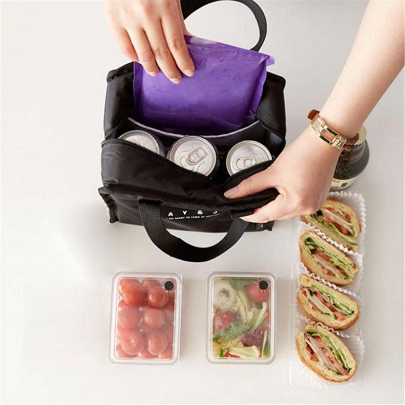 Multifunctional Portable Insulated Lunch Box Bag(Day Mini Black)