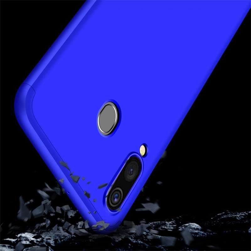 GKK Three Stage Splicing Full Coverage PC Case for Galaxy A20 / A30(Blue)