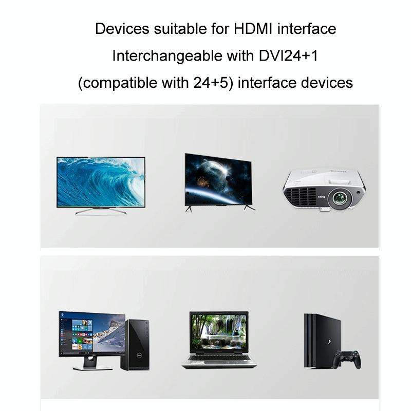 1.5m JINGHUA HDMI To DVI Transfer Cable Graphics Card Computer Monitor HD Cable
