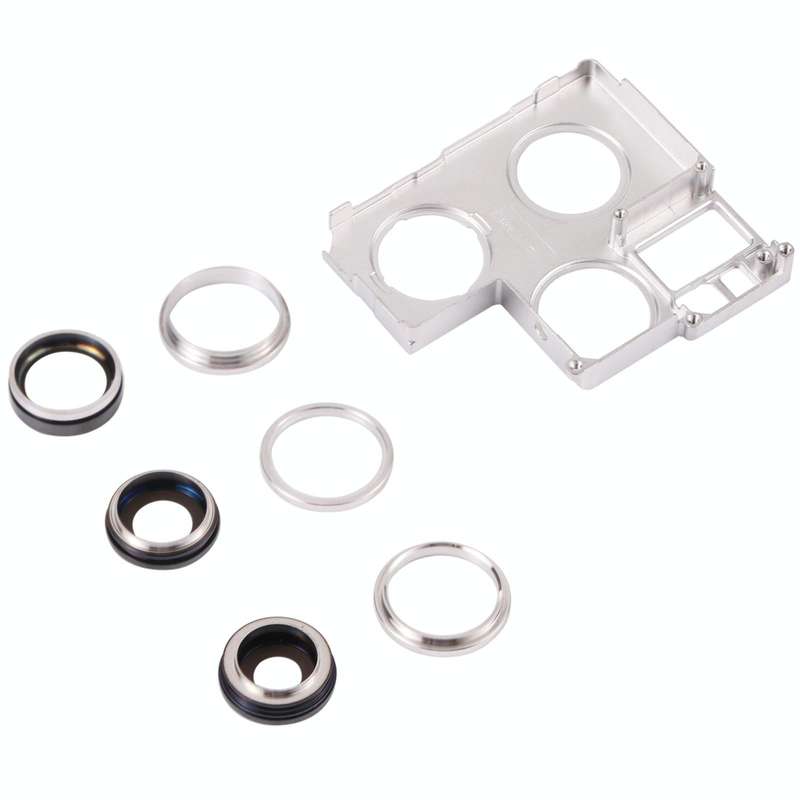 Camera Lens Cover With Retaining Bracket for iPhone 13 Pro(Silver)