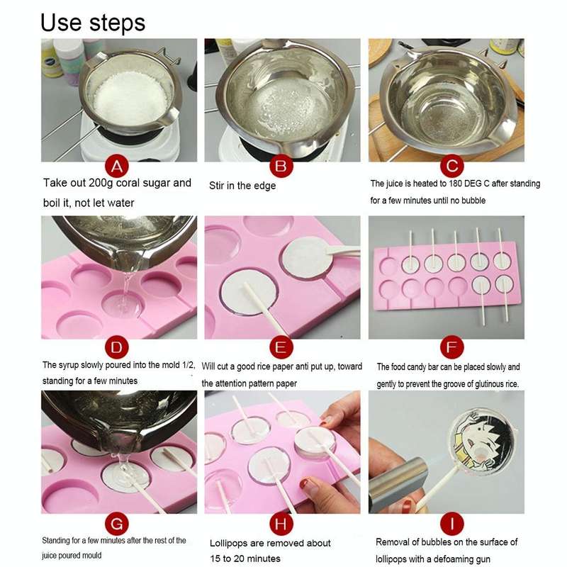 12-Capacity DIY Silicone Lollipop Chocolate Molds(Cow Shape)