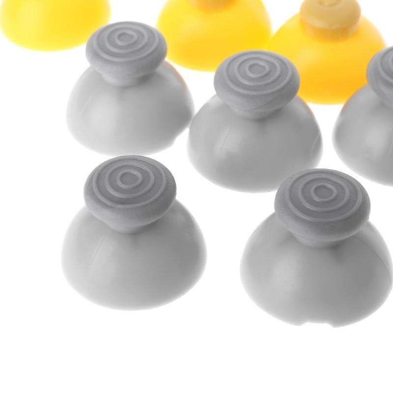 For Nintendo Gamecube NGC Controller 10pcs Joystick Cap Replacement Parts(Yellow)
