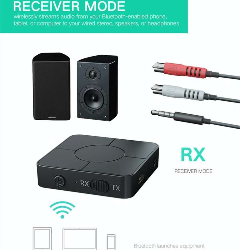 KN326 Bluetooth Audio Receiver Transmitter 5.0 Two-in-one Bluetooth Adapter for Hands-free Calls