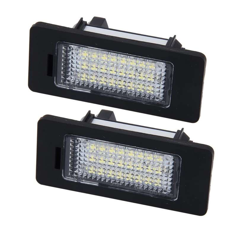 2 PCS License Plate Light with 24 SMD-3528 Lamps for BMW E81/E82/E90/E91/E92/E93/E60/E61/E39 (Whi...