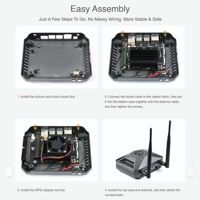 Waveshare Aluminum Case Type F for Jetson Nano Development Kit