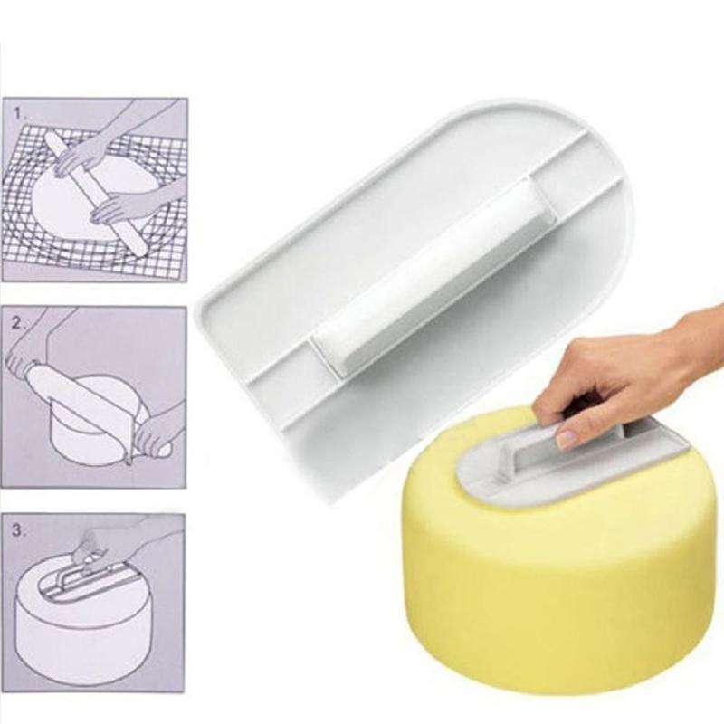 2 PCS Cake Smoother Polisher Tools Cake Decorating Tools Smoother Fondant Sugarcraft Silicone Mol...
