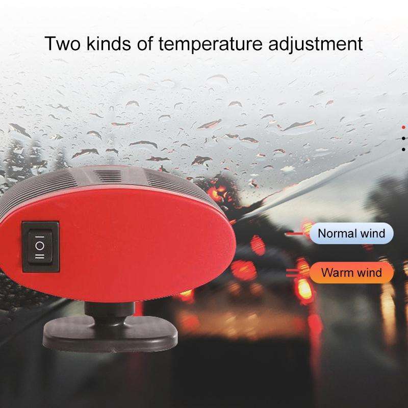 12V Portable Car Electric Heater Winter Defroster Cable Length: 1.4m (Grey)